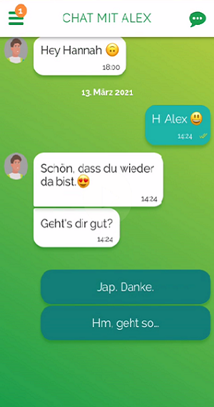 App-Screenshot zum Chat